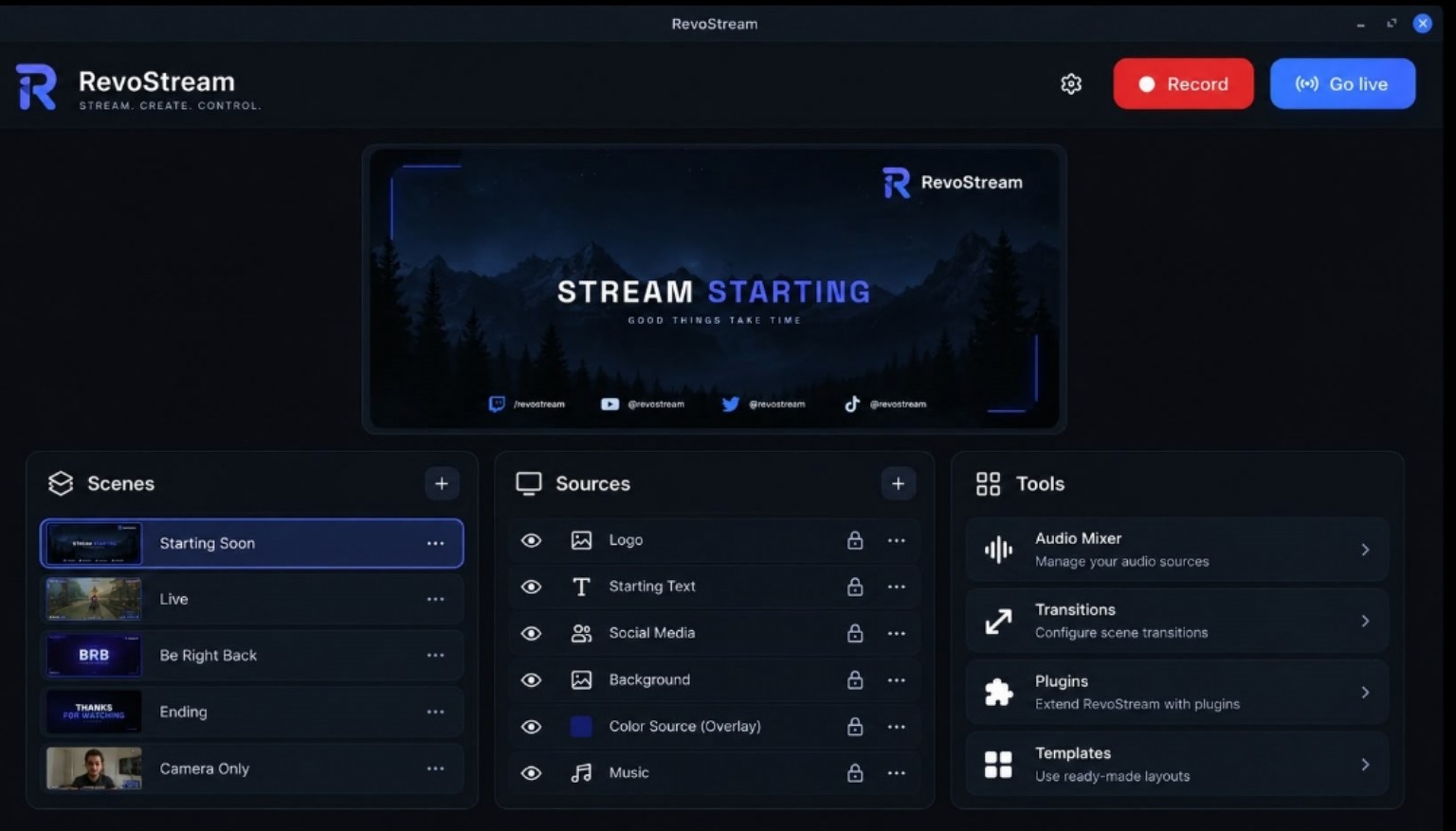 RevoStream streaming studio